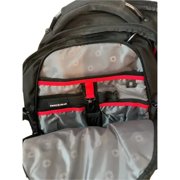 Swiss Gear 3760 Laptop Backpack Black Red